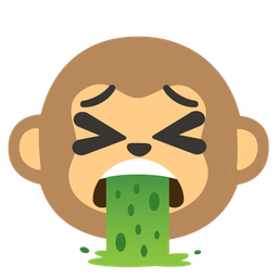 face vomiting and monkey face