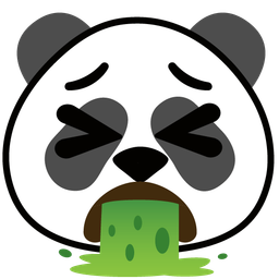 face vomiting and panda