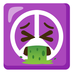 face vomiting and peace symbol