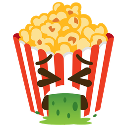 face vomiting and popcorn