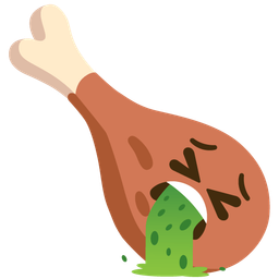 face vomiting and poultry leg