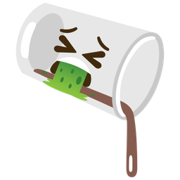 face vomiting and pouring liquid