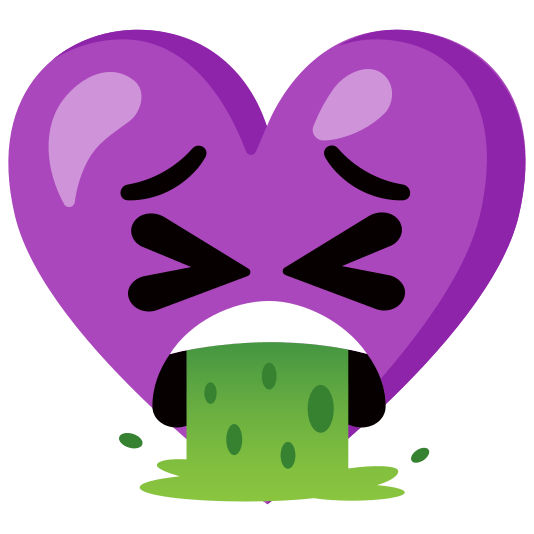 Face vomiting and Purple heart