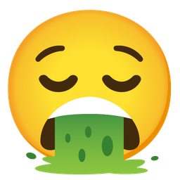face vomiting and relieved face