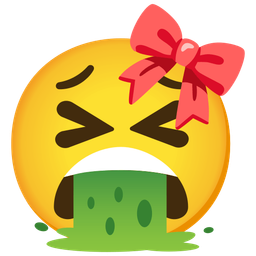 face vomiting and ribbon