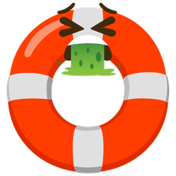 face vomiting and ring buoy