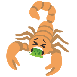 face vomiting and scorpion