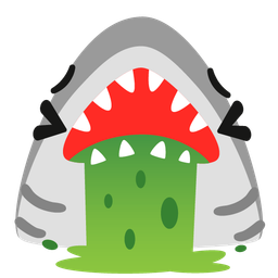 face vomiting and shark