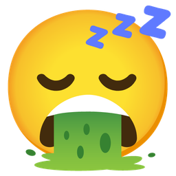 face vomiting and sleeping face