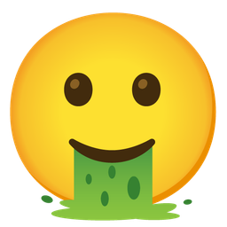 Face vomiting and Slightly smiling face