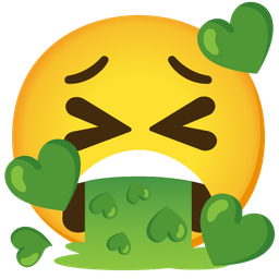 Face vomiting and Smiling face with hearts