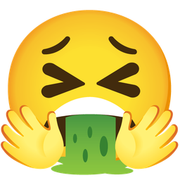 Face vomiting and Smiling face with open hands