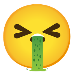 Face vomiting and Smiling face with smiling eyes