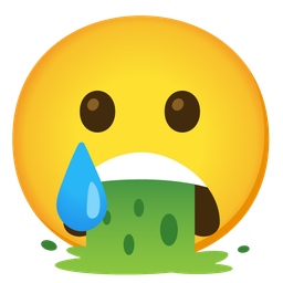 Face vomiting and Smiling face with tear