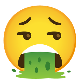 face vomiting and smirking face