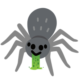 face vomiting and spider