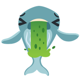 face vomiting and spouting whale