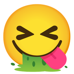 Face vomiting and Squinting face with tongue