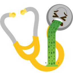 face vomiting and stethoscope