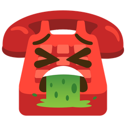 face vomiting and telephone