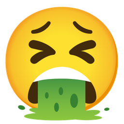 face vomiting and tired face