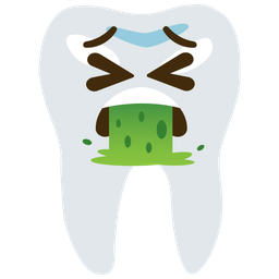 face vomiting and tooth