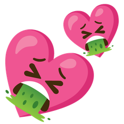 face vomiting and two hearts