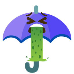 face vomiting and umbrella