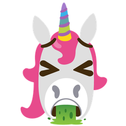 face vomiting and unicorn