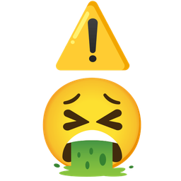 face vomiting and warning