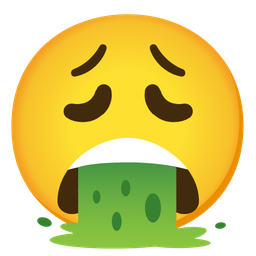 face vomiting and weary face