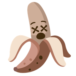 face with crossed-out eyes and banana