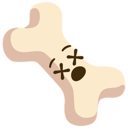 face with crossed-out eyes and bone