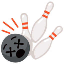 face with crossed-out eyes and bowling