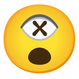 face with crossed-out eyes and eye