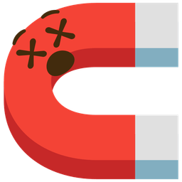 face with crossed-out eyes and magnet