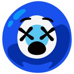 face with crossed-out eyes and nazar amulet