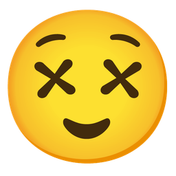 face with crossed-out eyes and relieved face