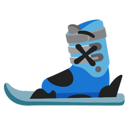 face with crossed-out eyes and skis