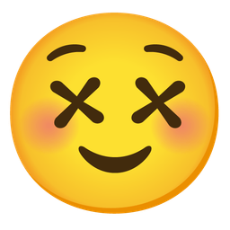Face with crossed-out eyes and Smiling face