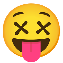 Face with crossed-out eyes and Squinting face with tongue