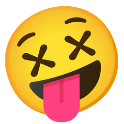 Face with crossed-out eyes and Zany face