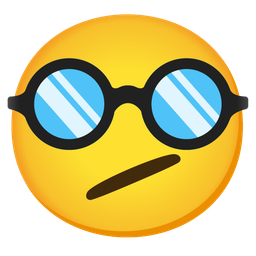 Face with diagonal mouth and Disguised face