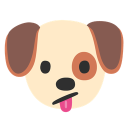 Face with diagonal mouth and Dog face