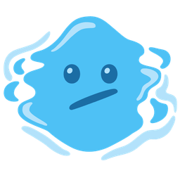 Face with diagonal mouth and Droplet