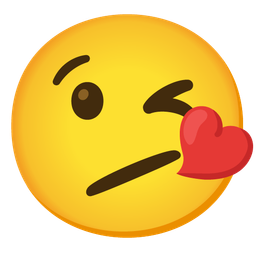 Face with diagonal mouth and Face blowing a kiss