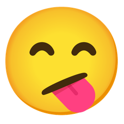 Face with diagonal mouth and Face savoring food