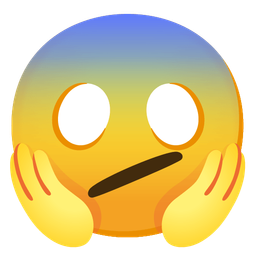 Face with diagonal mouth and Face screaming in fear