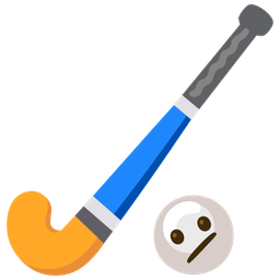 Face with diagonal mouth and Field hockey