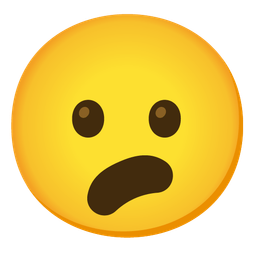 Face with diagonal mouth and Frowning face with open mouth